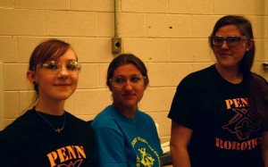 Robotics girls, from left to right, Aileen Norton, Renae Young, Kaitlyn Stablefelt
