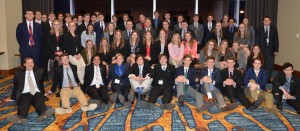 The Penn DECA Team and other competitors pose for a picture after the state competition.